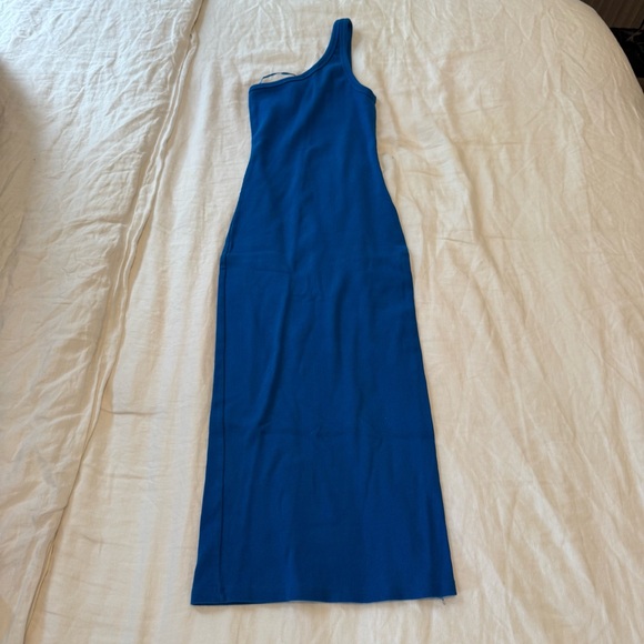 Zara Vibrant Blue One-Shoulder Dress - Picture 5 of 6